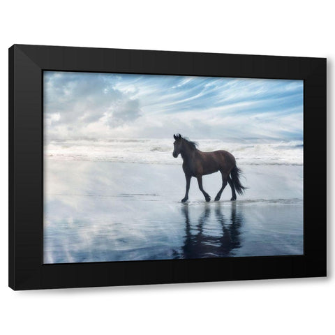 Horse Motion VI Black Modern Wood Framed Art Print by PHBurchett