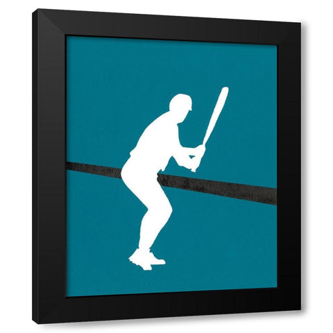 Its All About the Game II Black Modern Wood Framed Art Print with Double Matting by Moore, Regina