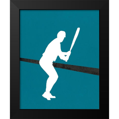Its All About the Game II Black Modern Wood Framed Art Print by Moore, Regina