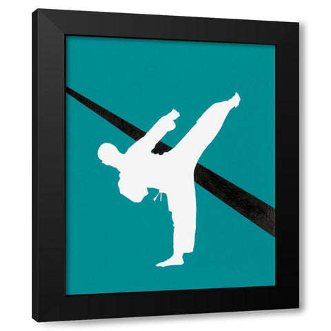 Its All About the Game V Black Modern Wood Framed Art Print by Moore, Regina