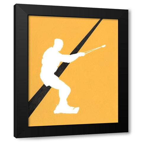 Its All About the Game X Black Modern Wood Framed Art Print by Moore, Regina