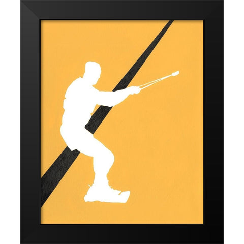 Its All About the Game X Black Modern Wood Framed Art Print by Moore, Regina