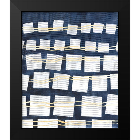 Networks III Black Modern Wood Framed Art Print by Lam, Vanna
