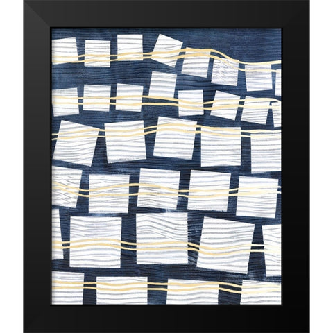 Networks IV Black Modern Wood Framed Art Print by Lam, Vanna