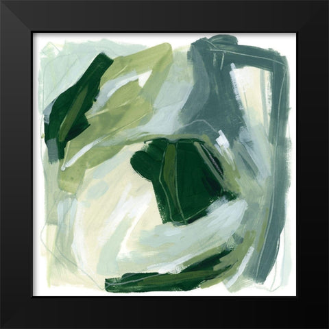 Emerald Spin I Black Modern Wood Framed Art Print by Vess, June Erica