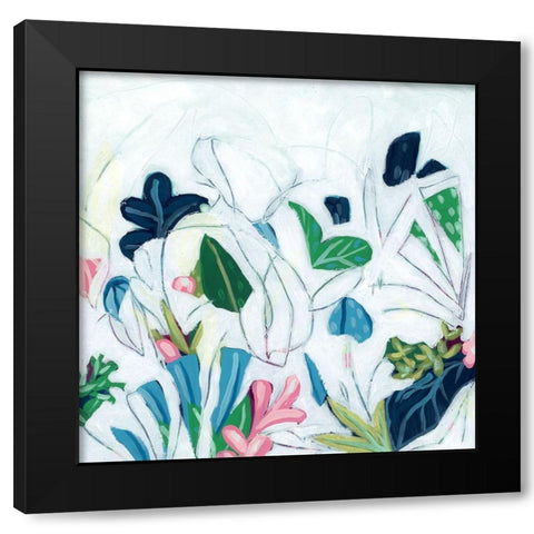 Tropical Trace I Black Modern Wood Framed Art Print with Double Matting by Vess, June Erica