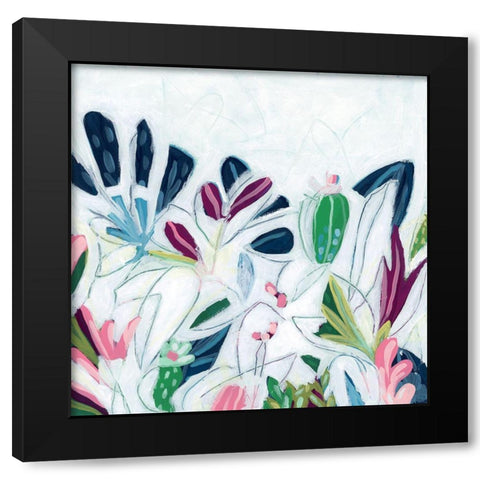 Tropical Trace II Black Modern Wood Framed Art Print with Double Matting by Vess, June Erica