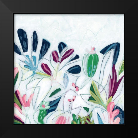 Tropical Trace II Black Modern Wood Framed Art Print by Vess, June Erica