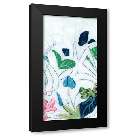Tropical Trace V Black Modern Wood Framed Art Print by Vess, June Erica