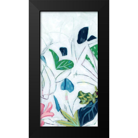 Tropical Trace V Black Modern Wood Framed Art Print by Vess, June Erica