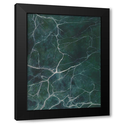 Jade Marble II Black Modern Wood Framed Art Print with Double Matting by Willett, Michael