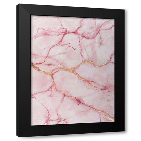 Rose Marble II Black Modern Wood Framed Art Print with Double Matting by Willett, Michael