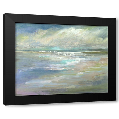 Beach Light I Black Modern Wood Framed Art Print with Double Matting by Finch, Sheila