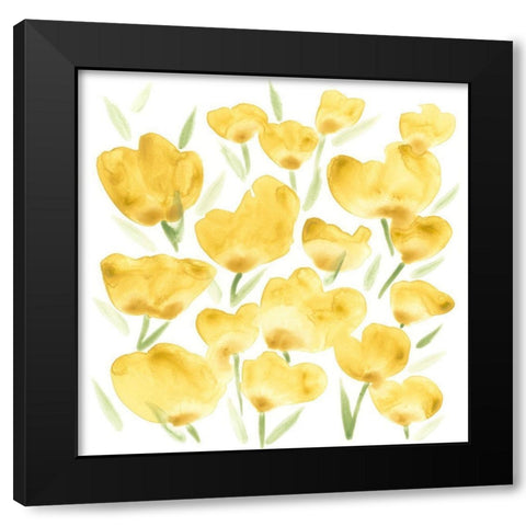 Sunny Meadow II Black Modern Wood Framed Art Print with Double Matting by Vess, June Erica