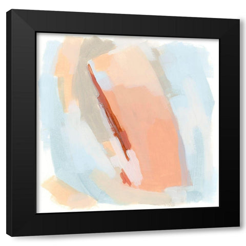 Pastel Swipe I Black Modern Wood Framed Art Print with Double Matting by Vess, June Erica