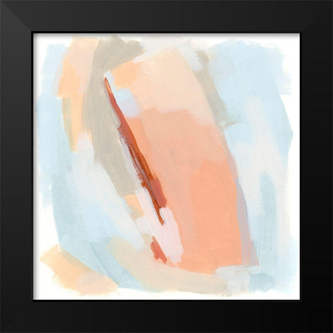 Pastel Swipe I Black Modern Wood Framed Art Print by Vess, June Erica