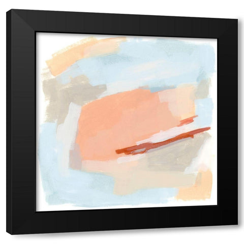 Pastel Swipe II Black Modern Wood Framed Art Print by Vess, June Erica