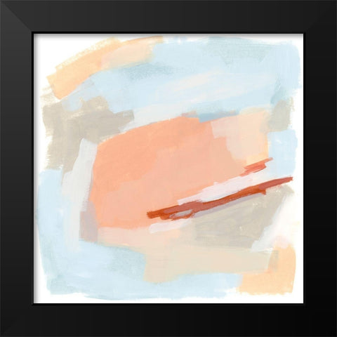 Pastel Swipe II Black Modern Wood Framed Art Print by Vess, June Erica