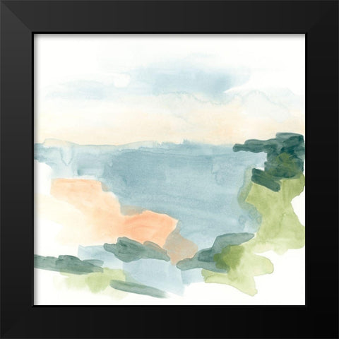 Muted Coast II Black Modern Wood Framed Art Print by Vess, June Erica