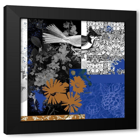 Bird Fragment I Black Modern Wood Framed Art Print with Double Matting by Wang, Melissa