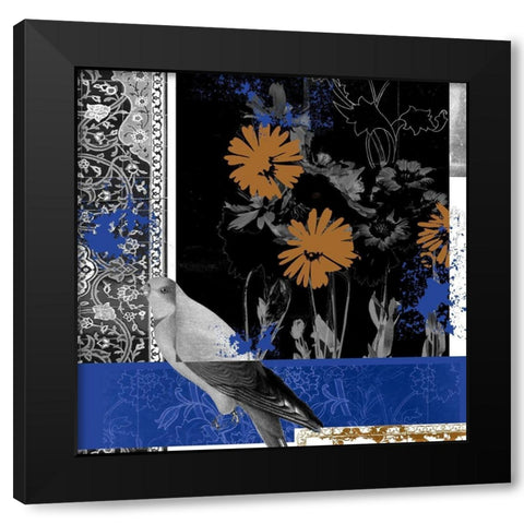 Bird Fragment III Black Modern Wood Framed Art Print with Double Matting by Wang, Melissa