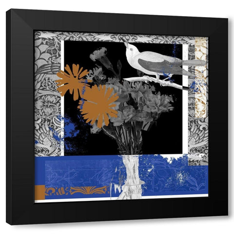 Bird Fragment IV Black Modern Wood Framed Art Print by Wang, Melissa