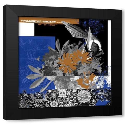 Bird Fragment V Black Modern Wood Framed Art Print with Double Matting by Wang, Melissa