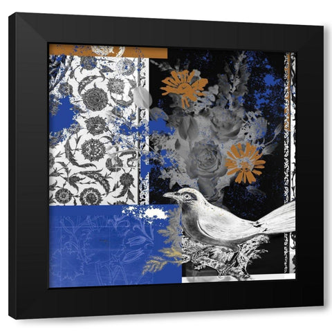 Bird Fragment VI Black Modern Wood Framed Art Print with Double Matting by Wang, Melissa
