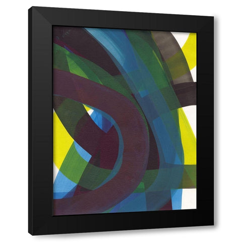 Cool Network II Black Modern Wood Framed Art Print by Fuchs, Jodi
