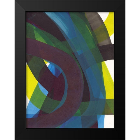 Cool Network II Black Modern Wood Framed Art Print by Fuchs, Jodi