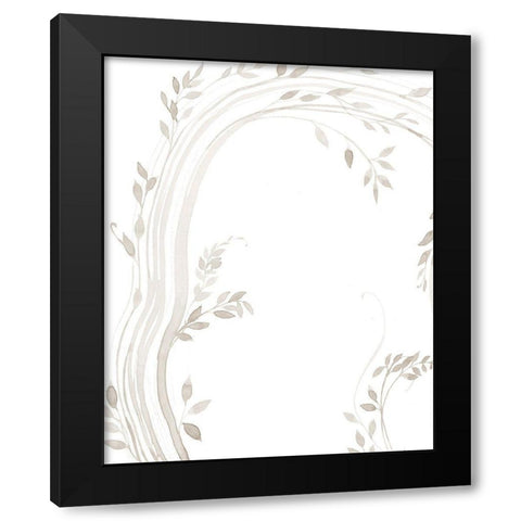 Light Vines I Black Modern Wood Framed Art Print with Double Matting by Popp, Grace