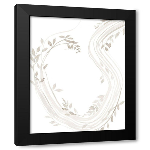 Light Vines II Black Modern Wood Framed Art Print with Double Matting by Popp, Grace