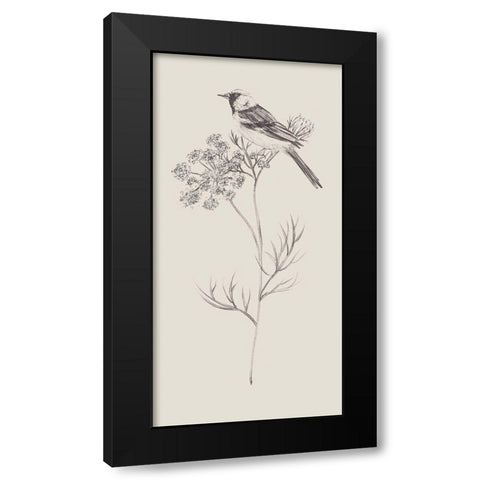 Nature with Bird IV Black Modern Wood Framed Art Print by Wang, Melissa