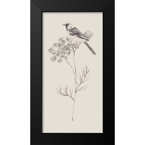 Nature with Bird IV Black Modern Wood Framed Art Print by Wang, Melissa