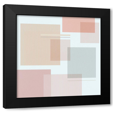 Soothing Fields I Black Modern Wood Framed Art Print with Double Matting by Wang, Melissa