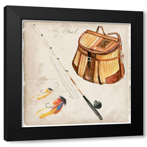 Tackle Box I Black Modern Wood Framed Art Print by Parker, Jennifer Paxton