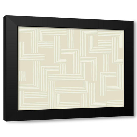 The Collision I Black Modern Wood Framed Art Print with Double Matting by Wang, Melissa