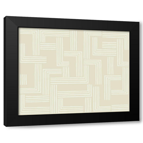 The Collision I Black Modern Wood Framed Art Print by Wang, Melissa