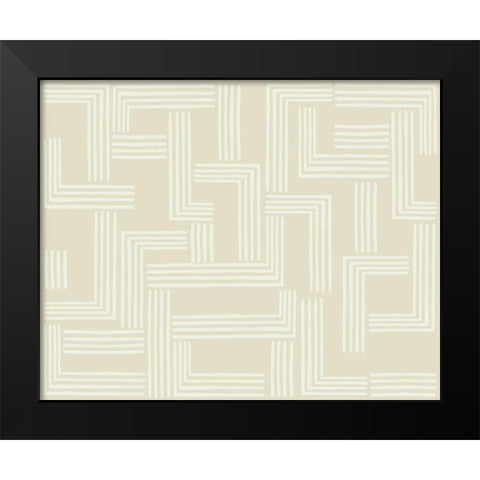 The Collision I Black Modern Wood Framed Art Print by Wang, Melissa