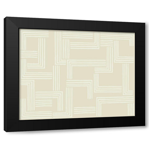 The Collision II Black Modern Wood Framed Art Print with Double Matting by Wang, Melissa