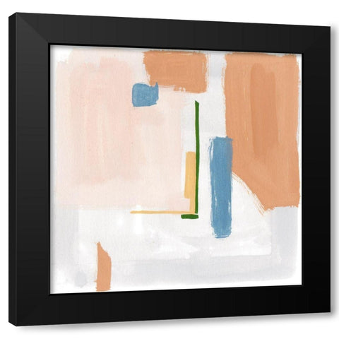 Warm Tone I Black Modern Wood Framed Art Print with Double Matting by Wang, Melissa