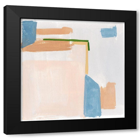 Warm Tone II Black Modern Wood Framed Art Print with Double Matting by Wang, Melissa