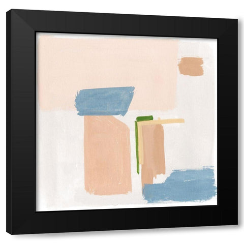 Warm Tone III Black Modern Wood Framed Art Print with Double Matting by Wang, Melissa