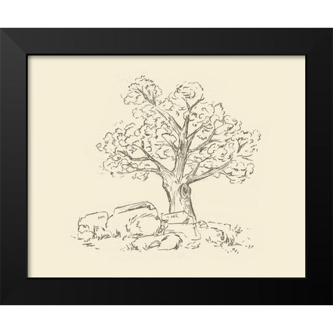 Wooded Path II Black Modern Wood Framed Art Print by Wang, Melissa