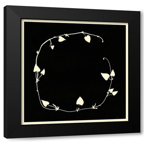 Vine of Hearts I Black Modern Wood Framed Art Print by Wang, Melissa