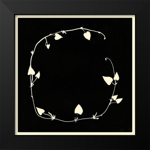 Vine of Hearts I Black Modern Wood Framed Art Print by Wang, Melissa