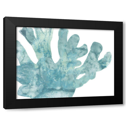 Blue Macro Coral I Black Modern Wood Framed Art Print with Double Matting by Vess, June Erica