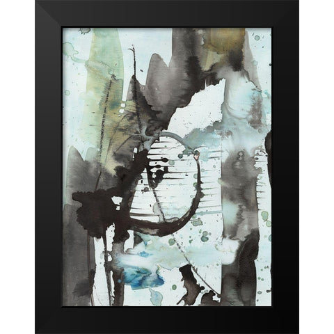 Lyrical Abstract II Black Modern Wood Framed Art Print by Combs, Joyce