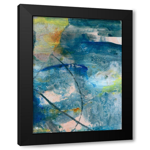 Spring Winds II Black Modern Wood Framed Art Print with Double Matting by Combs, Joyce