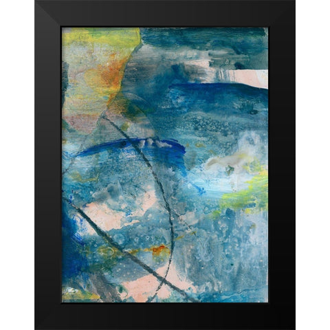 Spring Winds II Black Modern Wood Framed Art Print by Combs, Joyce